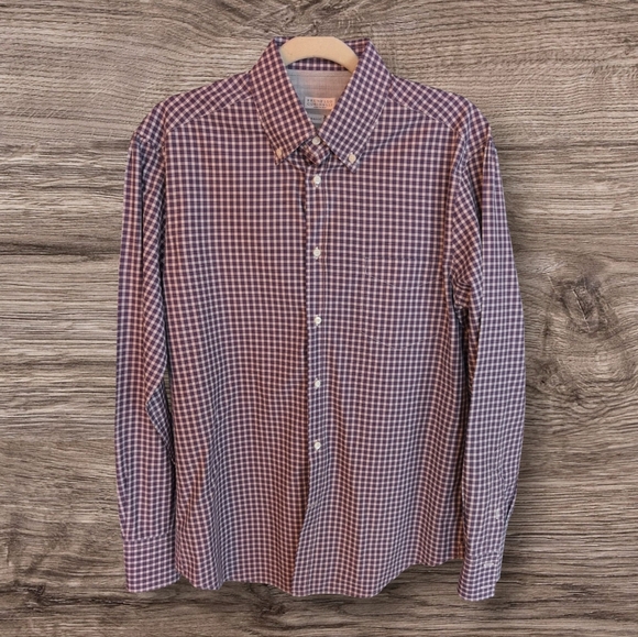 Brunello Cucinelli Mini Checked Basic Sport Fit Button-Down Shirt - Picture 3 of 7